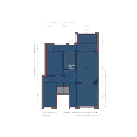 Floorplan - Amsterdamsestraatweg 557, 3553 EG Utrecht